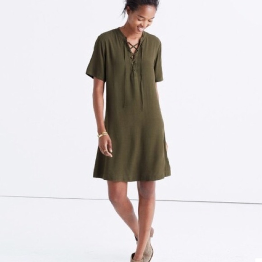 MADEWELL Novella Lace-Up Dress Size Xs